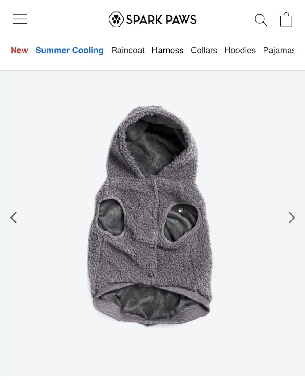Spark Paws Teddy Sherpa Jacket-Grey